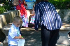 On Easter 2018, the children were busily hunting for Easter Eggs.