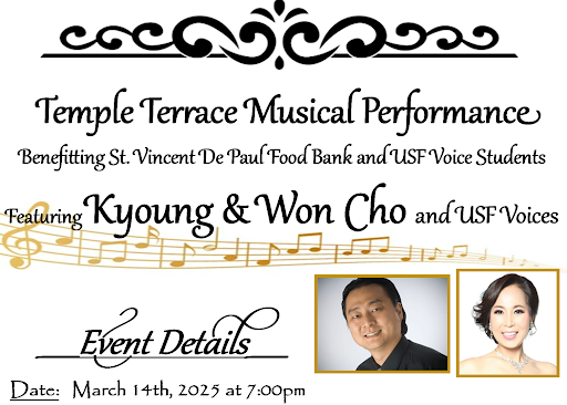 Temple Terrace Musical Performance Flyer